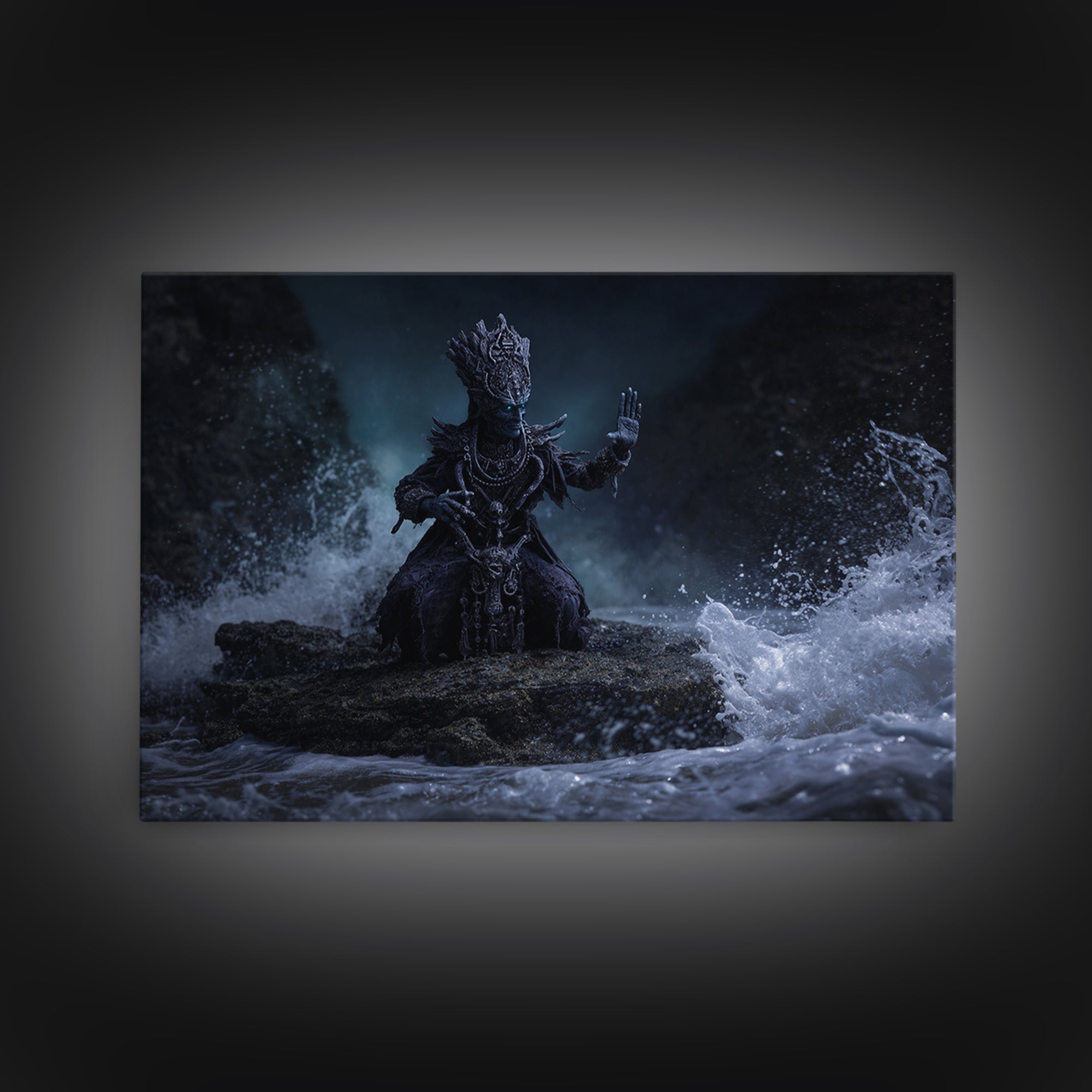 The Keeper Of The Black Reef Key, Landscape Wall Art, Spooky Home Decor, Canvas Print, Halloween Wall Decor, Gothic Home Decor