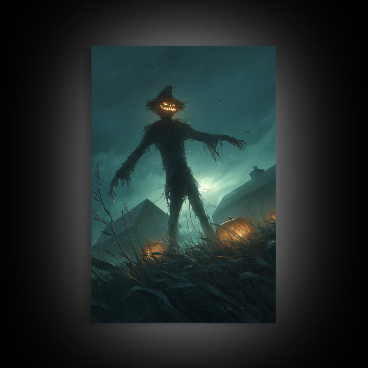 The Harvest Of The Eldritch Field, Vertical Wall Art, Eldritch Gothic Decor, Framed Canvas Print, Halloween Wall Decor, Gothic Home Decor