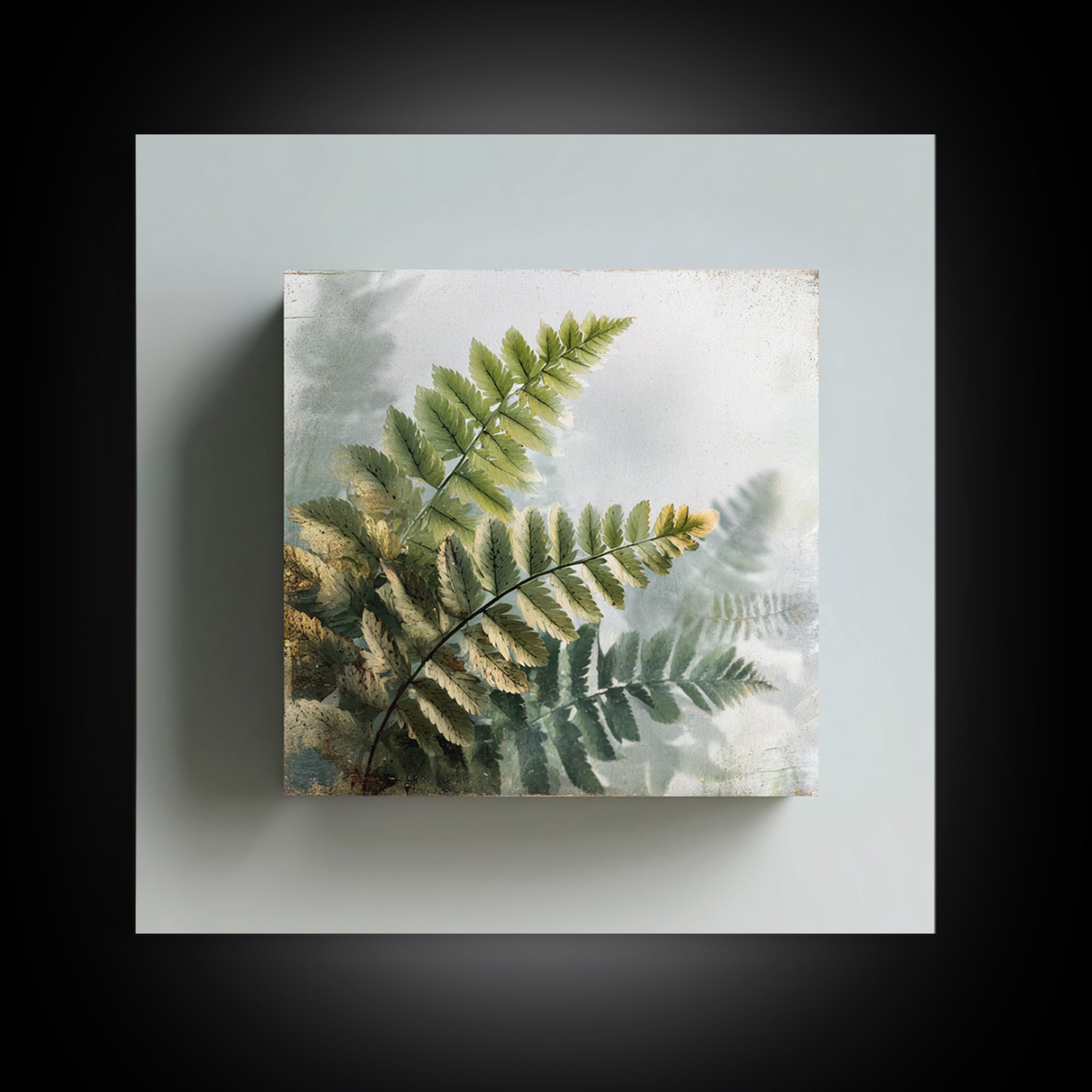 Botanical Fern Study Canvas Print, Dental Office Art, Dental, Office Decor, Fine Art, Calm, Tooth Art, Dentistry Art, DOA-1x1-19