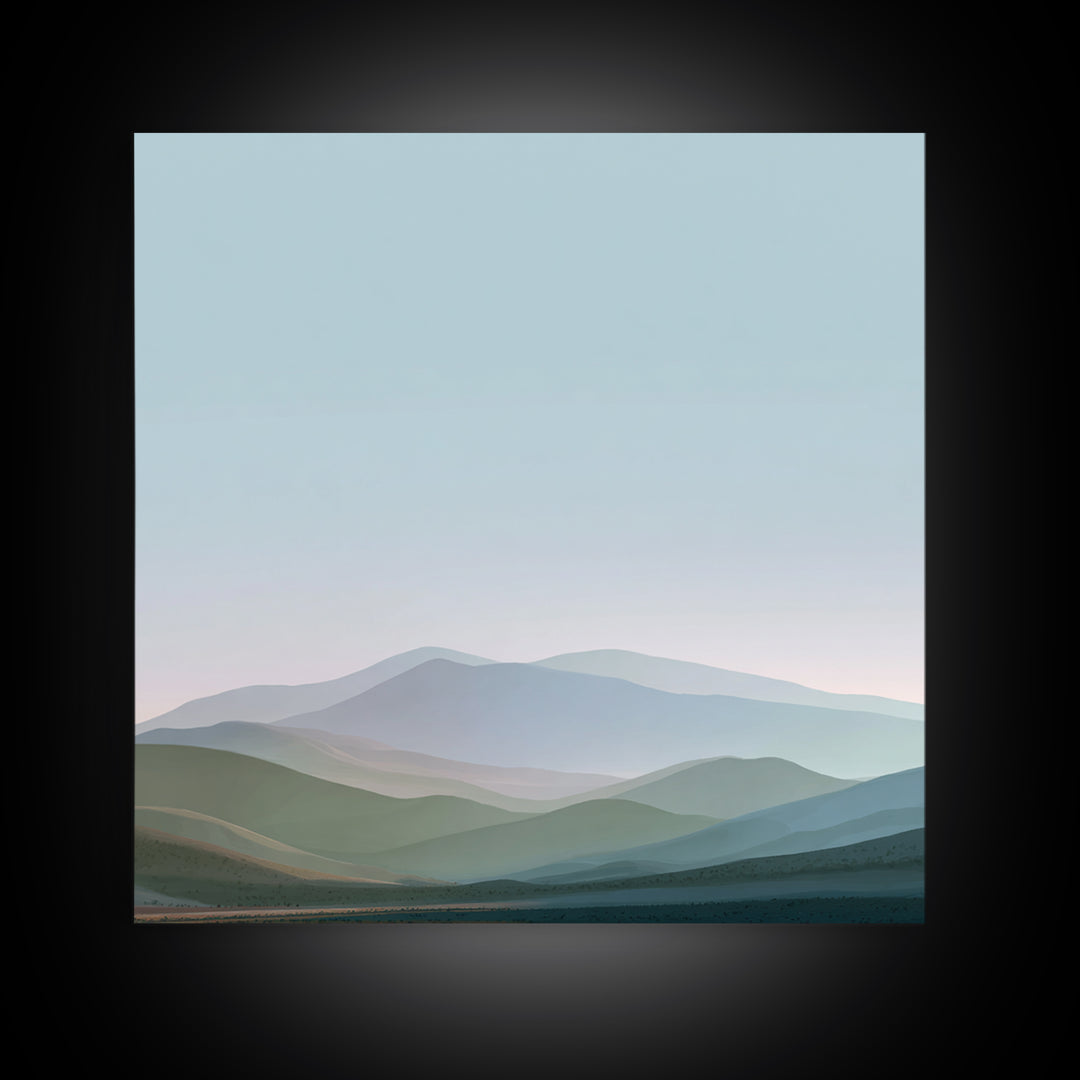 Soft Gradient Sunrise Canvas Print, Dental Office Art, Digital Print, Office Decor, Fine Art, Calm, Medical Office Decor, DOA-1x1-20