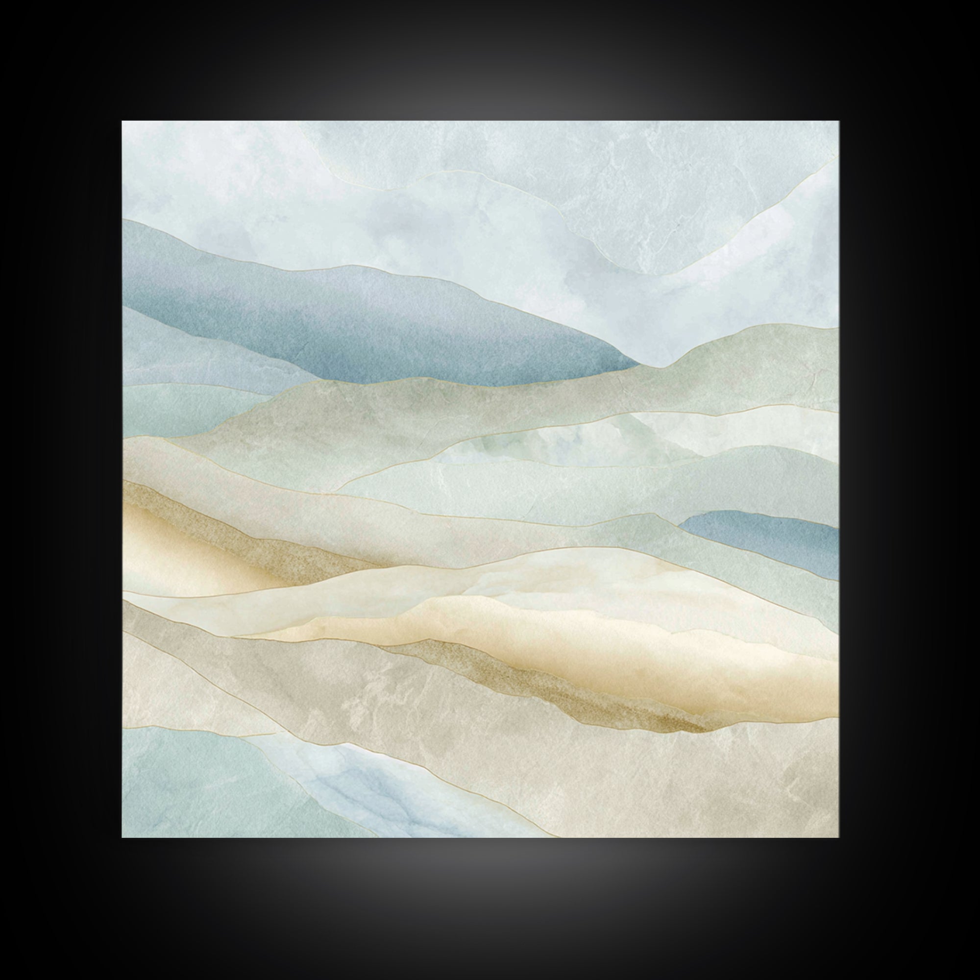 Clean Marble Texture Framed Canvas Print, Dental Office Art, Dentistry Art, Office Decor, Watercolor Art, Calm, Fine Art Print, DOA-1x1-24