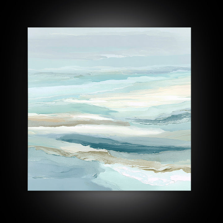 Calming Abstract Ocean Waves Canvas Print, Dental Office Art, Printable Digital, Office Decor, Fine Art, Calm, Neutral Decor, DOA-1x1-25