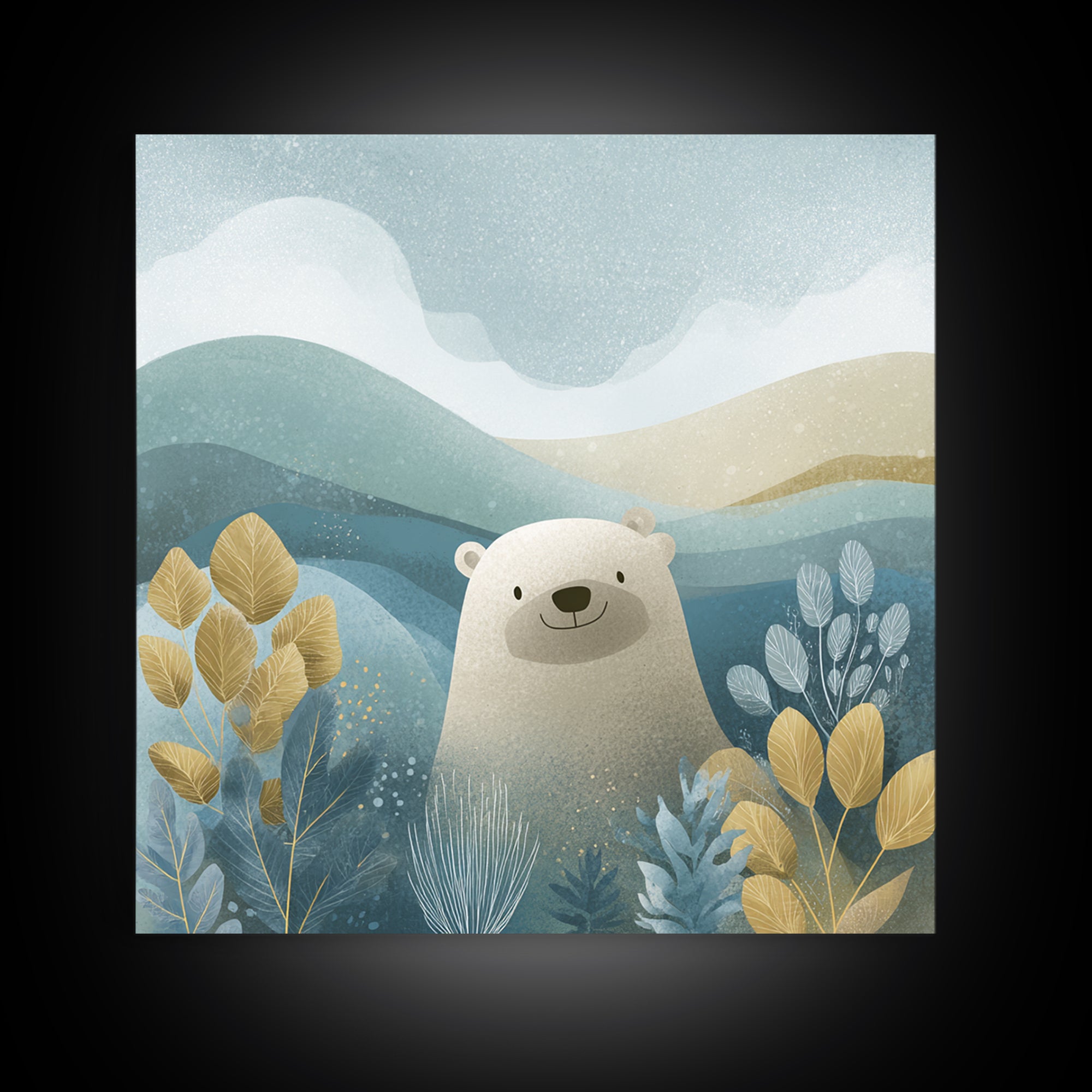 Cheerful Animal Dentist Themed Character Without Text Canvas Print, Dental Office Art, Medical Art, Office Decor, Calm, DOA-1x1-26