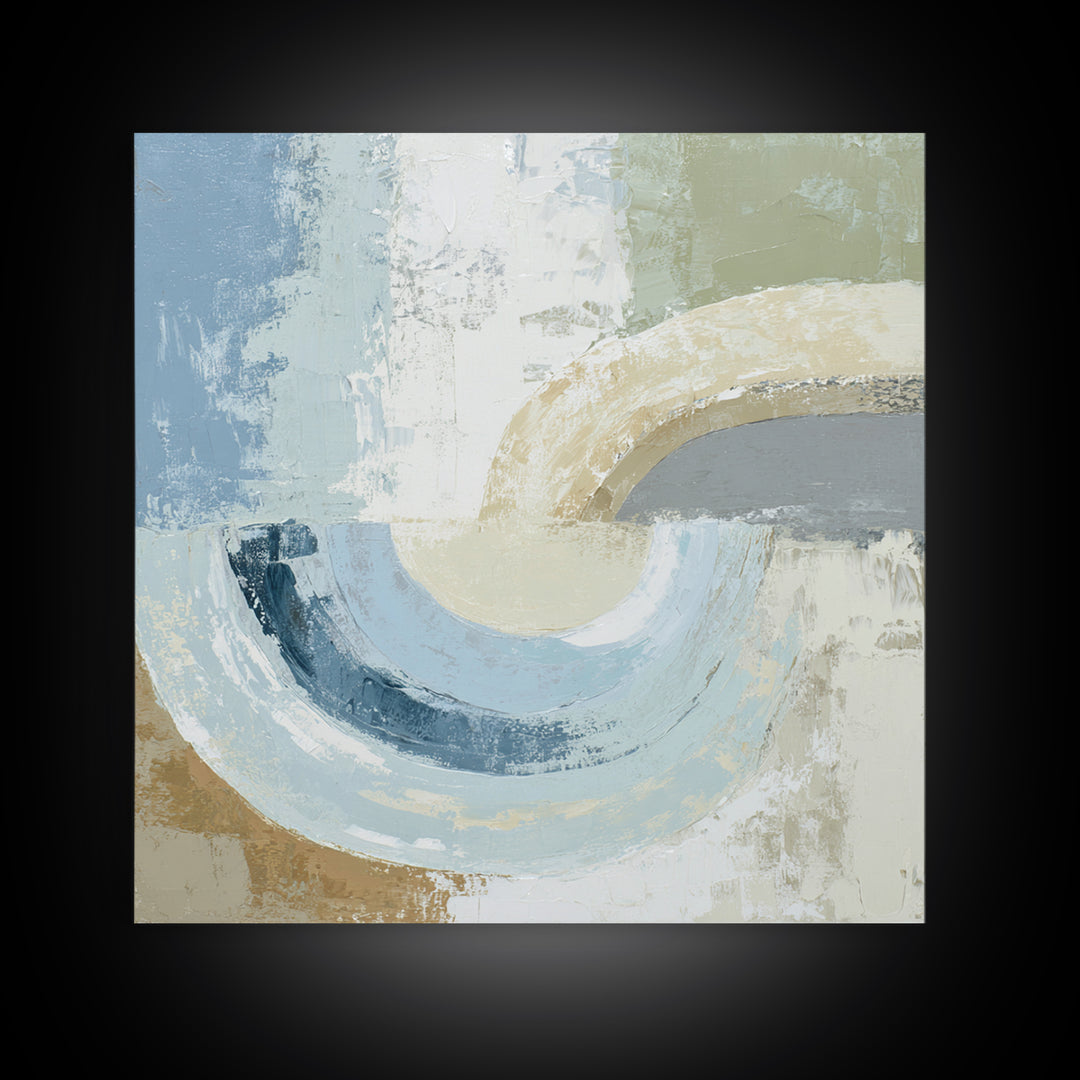 Minimal Smile Curve Abstract Framed Canvas Print, Dental Office Art, Tooth Art, Office Decor, Abstract Art, Calm, Modern Decor, DOA-1x1-53