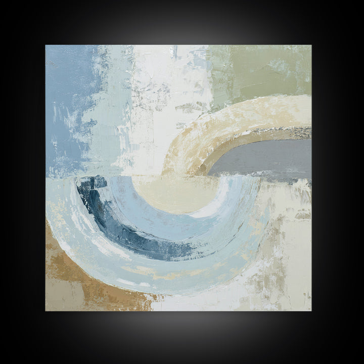 Minimal Smile Curve Abstract Framed Canvas Print, Dental Office Art, Tooth Art, Office Decor, Abstract Art, Calm, Modern Decor, DOA-1x1-53