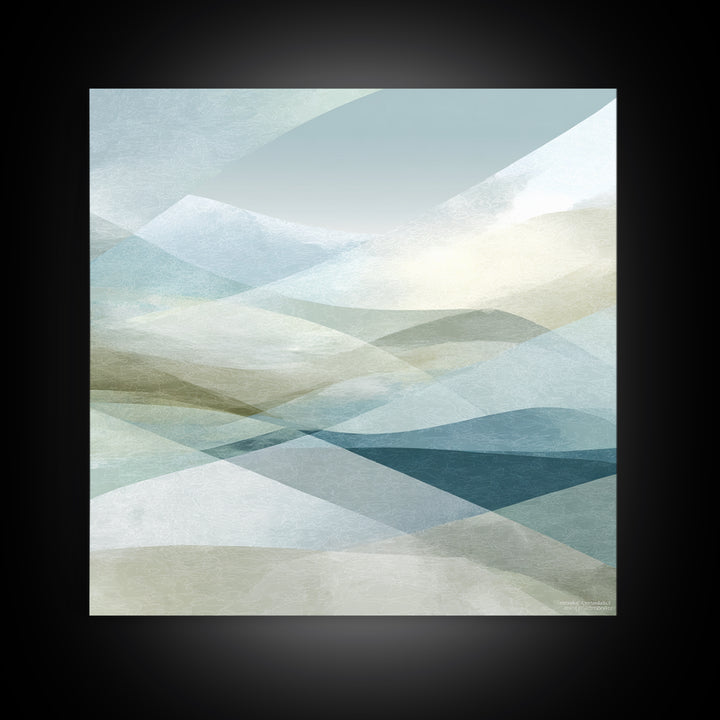 Clean Geometric Art Framed Canvas Print, Dental Office Art, Minimalist Wall Art, Office Decor, Abstract Art, Calm, Dental Decor, DOA-1x1-56