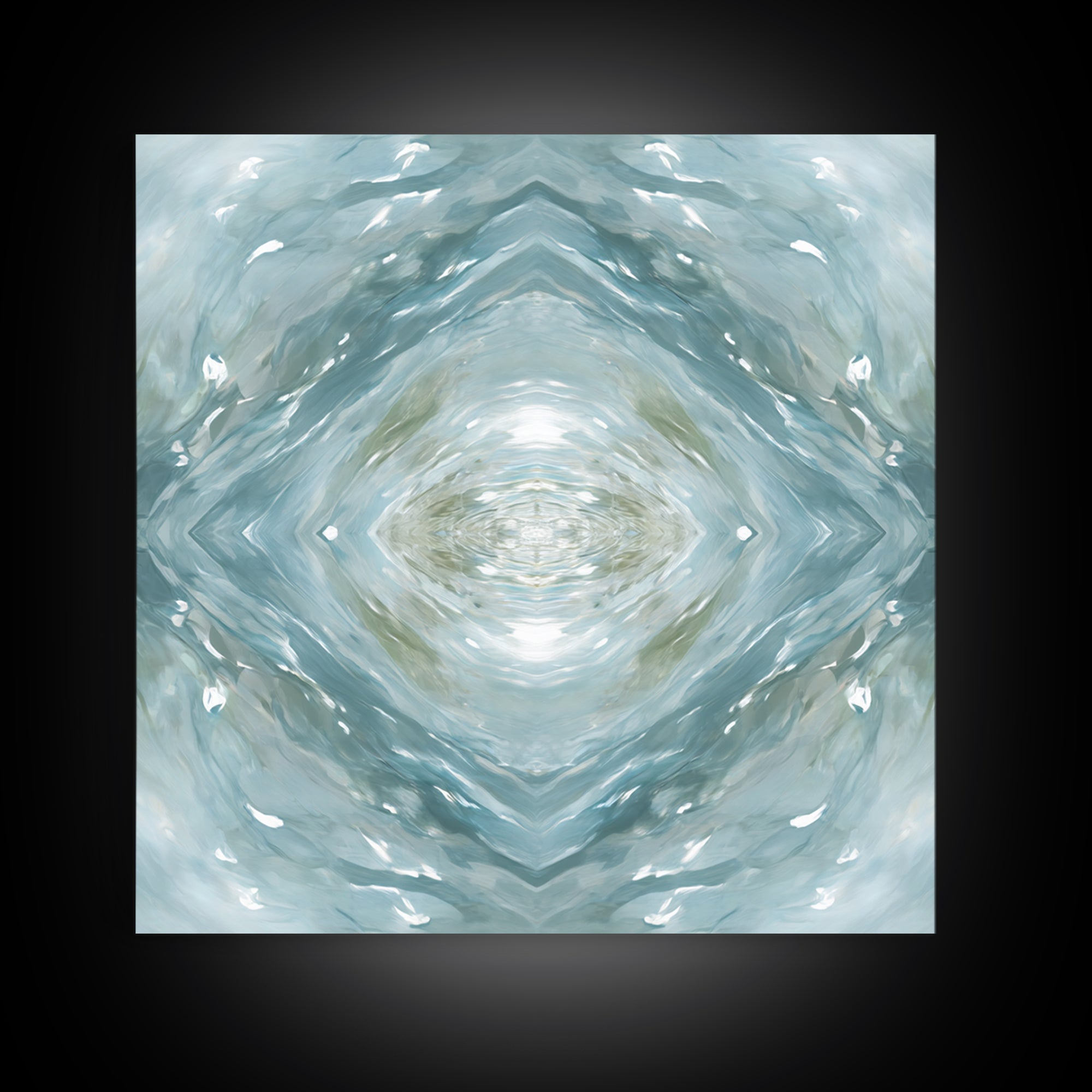 Abstract Water Ripple Pattern Framed Canvas Print, Dental Office Art, Medical Decor, Office Decor, Fine Art, Calm, Home Decor, DOA-1x1-61