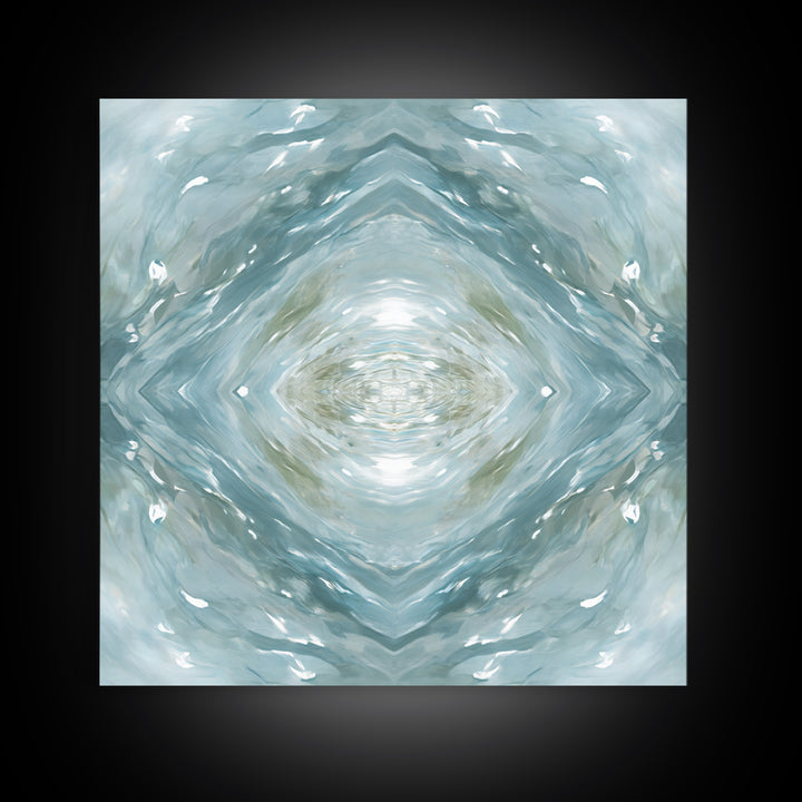 Abstract Water Ripple Pattern Framed Canvas Print, Dental Office Art, Medical Decor, Office Decor, Fine Art, Calm, Home Decor, DOA-1x1-61