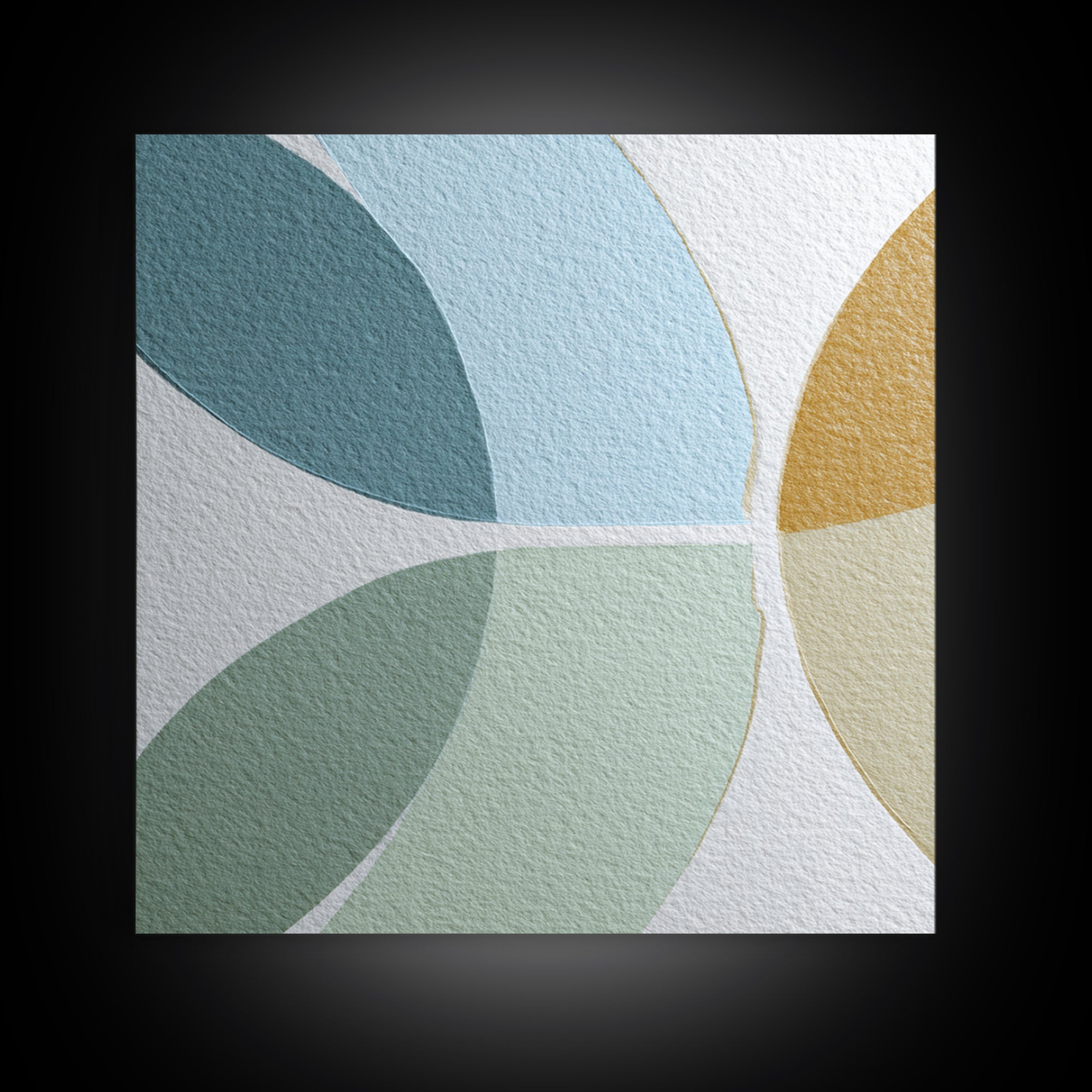 Simple Rainbow Pastel Shapes for Children Canvas Print, Dental Office Art, Dental Decor, Office Decor, Abstract Art, Calm, DOA-1x1-69
