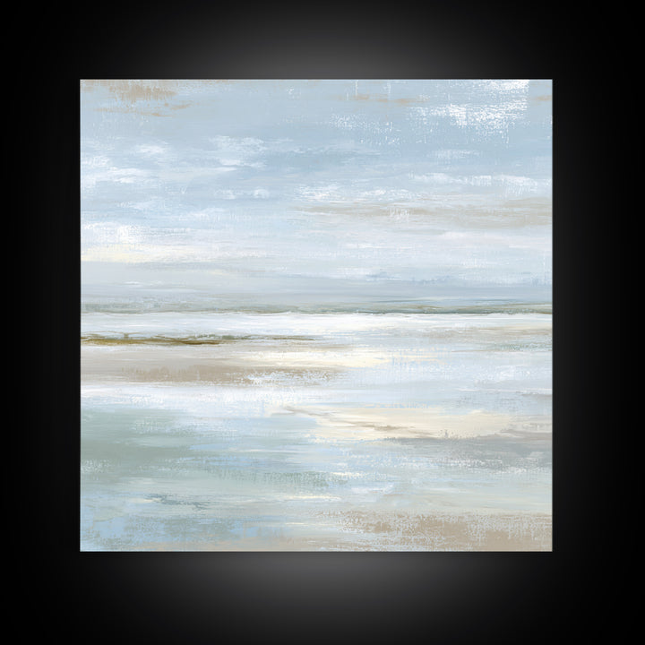 Quiet Coastal Dunes Framed Canvas Print, Dental Office Art, Dental Hygiene, Office Decor, Fine Art, Calm, Medical Office Art, DOA-1x1-70