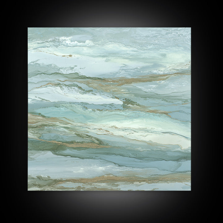 Clean Marble Texture Framed Canvas Print, Dental Office Art, Dentistry Art, Office Decor, Abstract Art, Calm, Fine Art Print, DOA-1x1-72