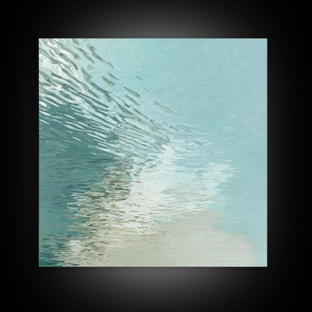 Abstract Water Ripple Pattern Canvas Print, Dental Office Art, Dental Hygienist, Office Decor, Calm, Statement Artwork, DOA-1x1-85