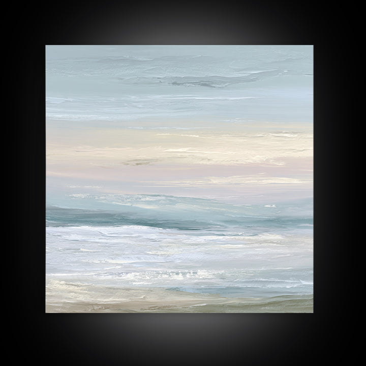 Soft Gradient Sunrise Canvas Print, Dental Office Art, Office Decor, Fine Art, Calm, Art Print, Room Decor, Textured Painting, DOA-1x1-92