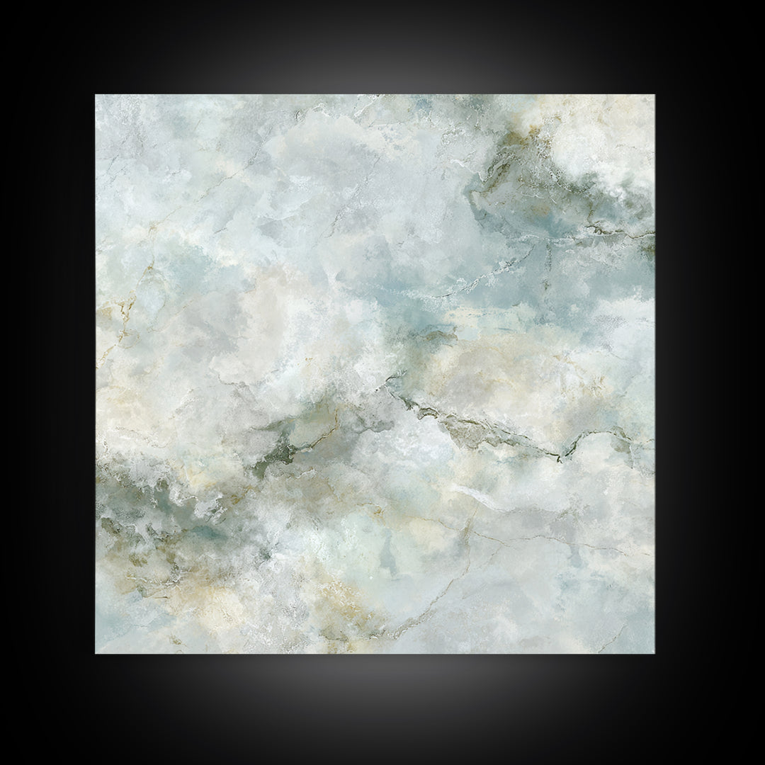 Clean Marble Texture Framed Canvas Print, Dental Office Art, Wall Art, Office Decor, Fine Art, Calm, Dental Office Decor, DOA-1x1-96