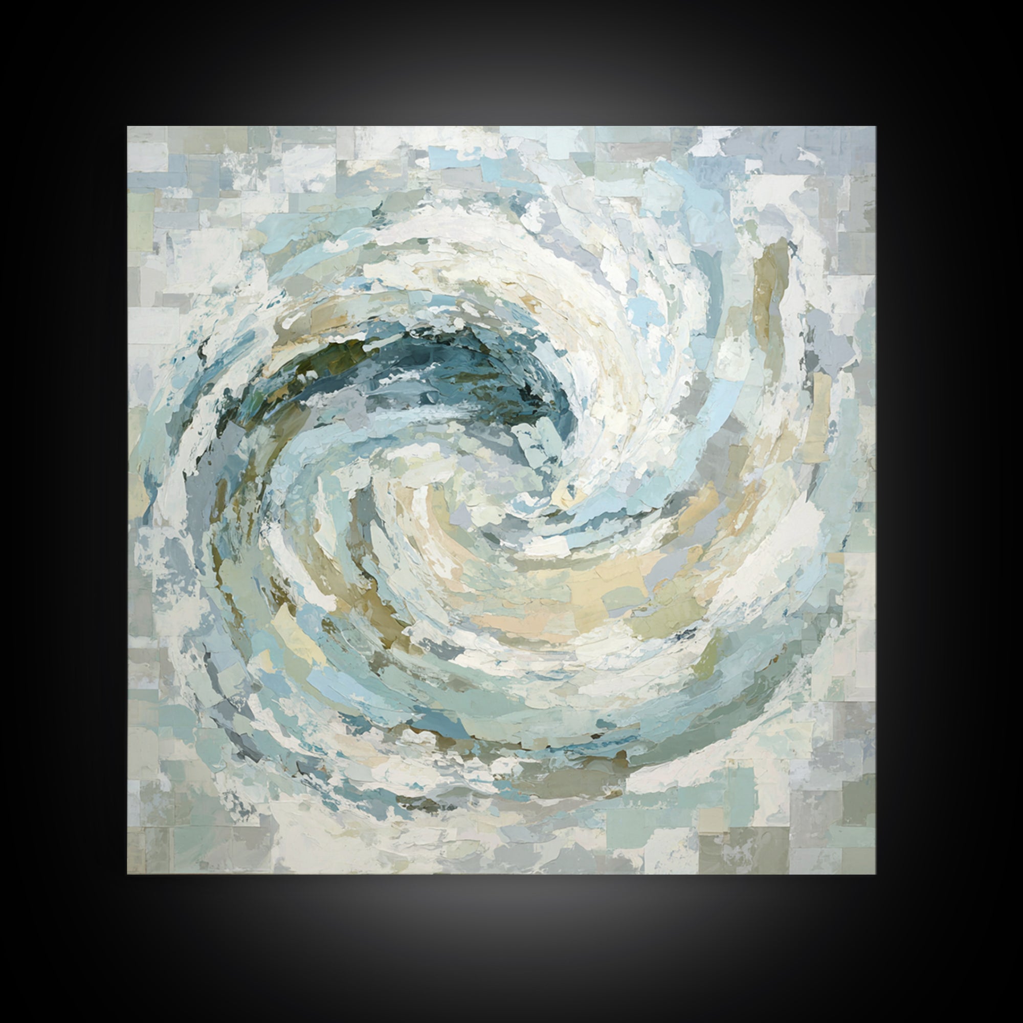 Calming Abstract Ocean Waves Canvas Print, Dental Office Art, Wall Decor, Office Decor, Fine Art, Calm, Contemporary Art, DOA-1x1-97