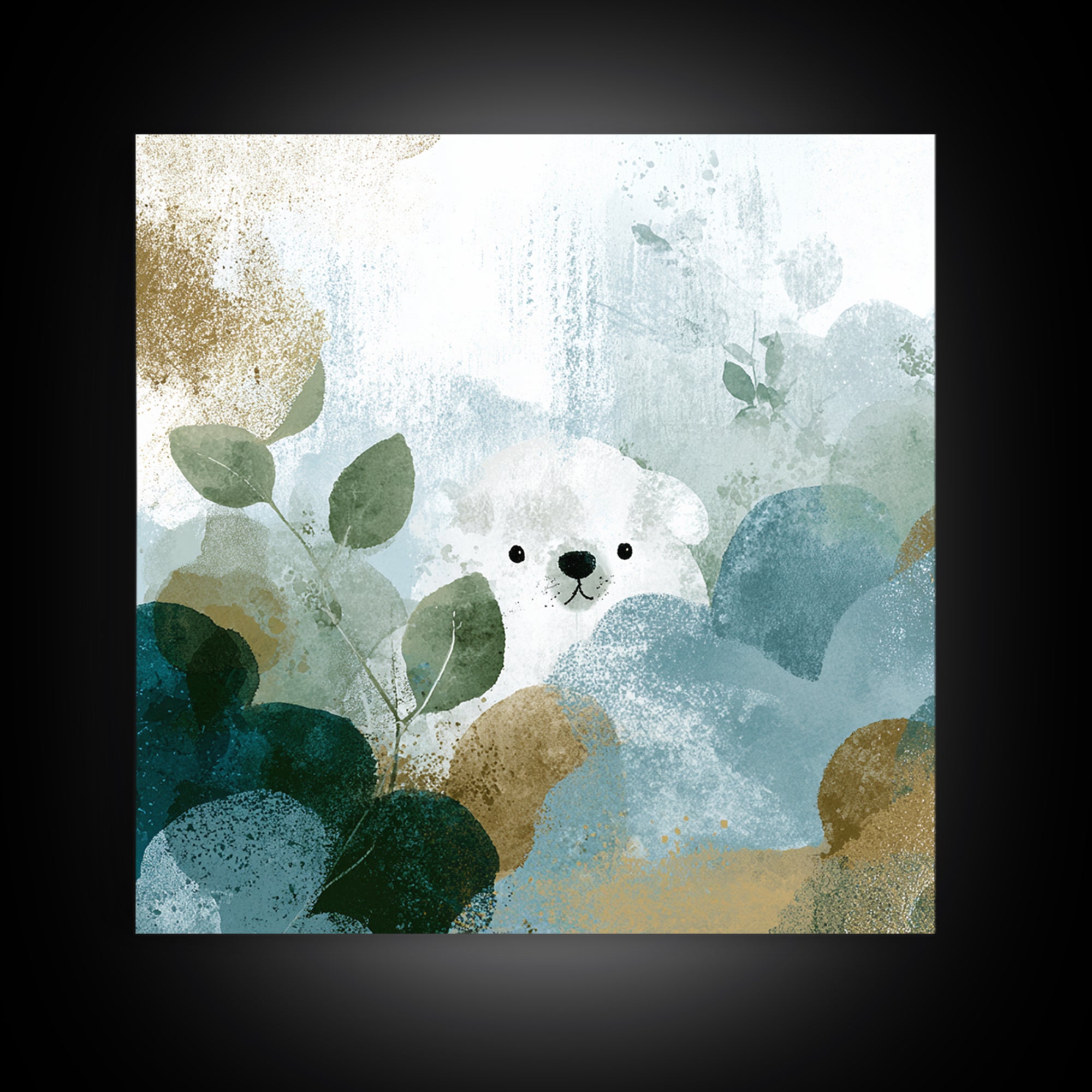 Cheerful Animal Dentist Themed Character Without Text Canvas Print, Dental Office Art, Office Decor, Fine Art, Calm, Art Print, DOA-1x1-98