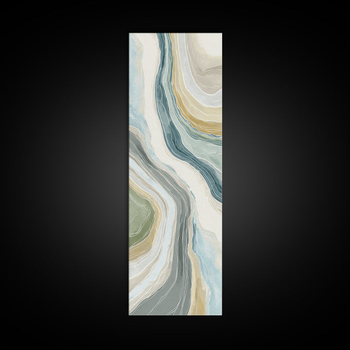 Clean Marble Texture Canvas Print, Dental Office Art, Dental Decor, Office Decor, Oil Painting, Calm, Wall Decor, Neutral Decor, DOA-1x3-12