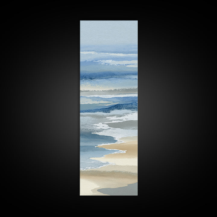 Calming Abstract Ocean Waves Canvas Print, Dental Office Art, Printable Digital, Office Decor, Oil Painting, Calm, DOA-1x3-13