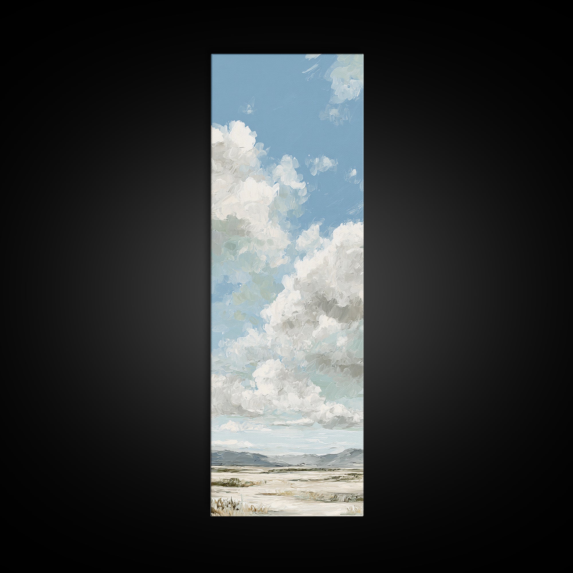 Peaceful Clouds over Open Meadow Canvas Print, Dental Office Art, Medical Office Decor, Office Decor, Fine Art, Calm, DOA-1x3-21