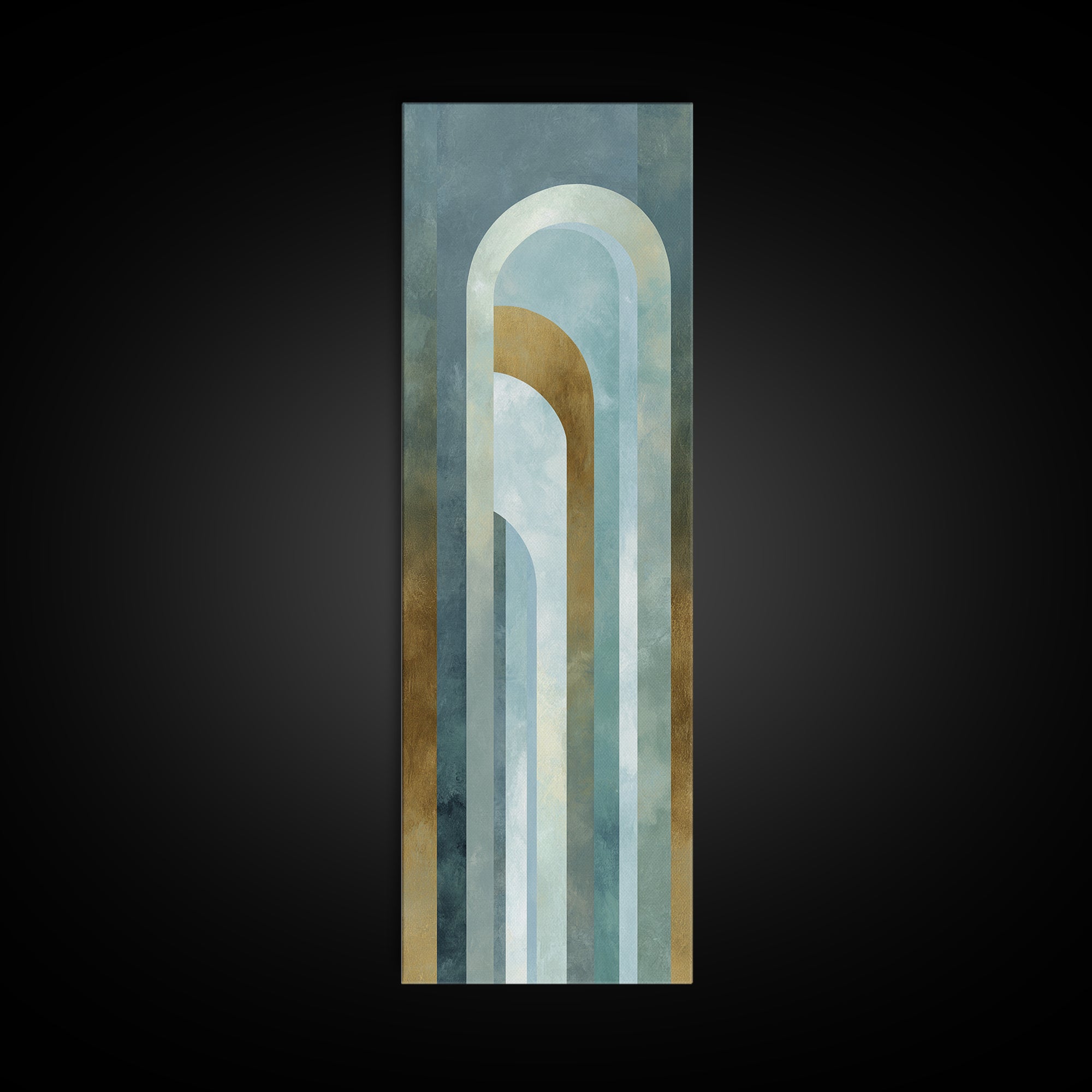 Light Scandinavian Abstract Arches Framed Canvas Print, Dental Office Art, Dental Assistant, Office Decor, Abstract Art, Calm, DOA-1x3-29
