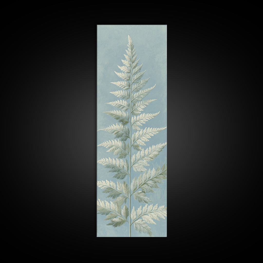 Botanical Fern Study Framed Canvas Print, Dental Office Art, Medical Office Art, Office Decor, Fine Art, Calm, DOA-1x3-31