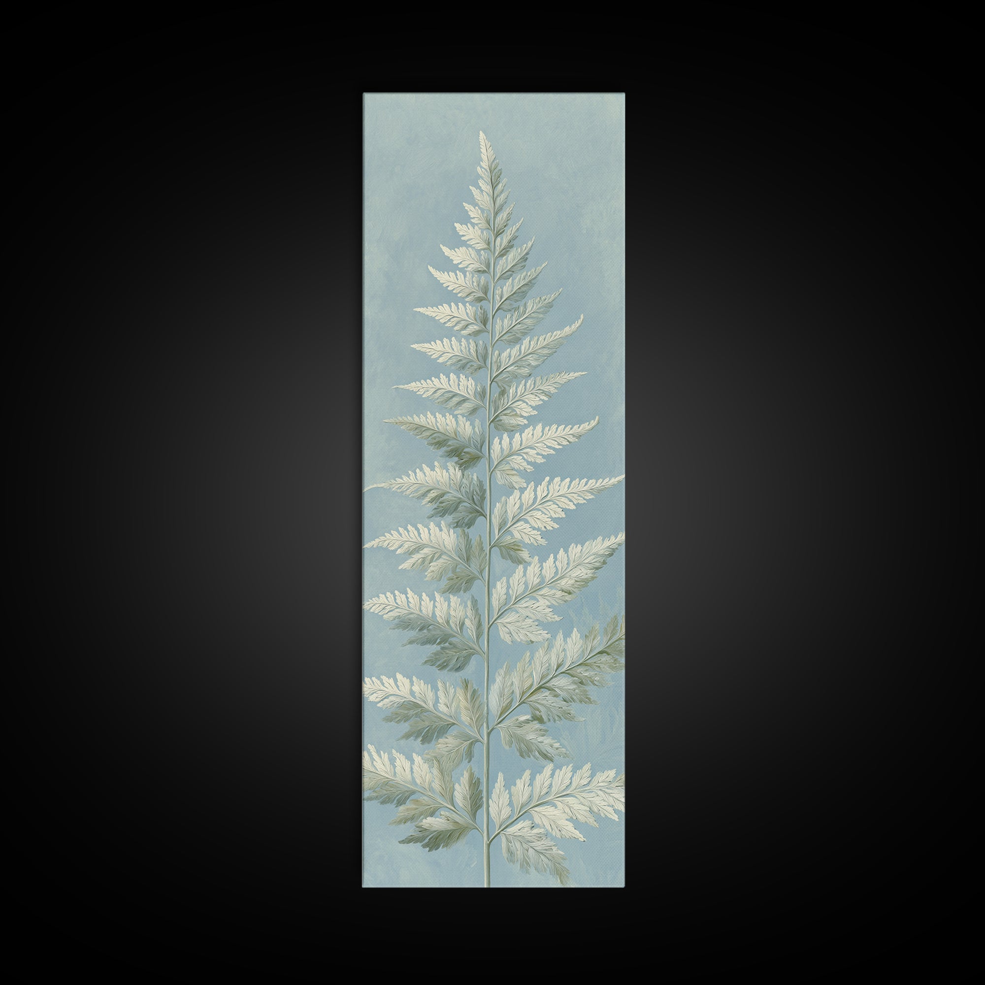 Botanical Fern Study Framed Canvas Print, Dental Office Art, Medical Office Art, Office Decor, Fine Art, Calm, DOA-1x3-31