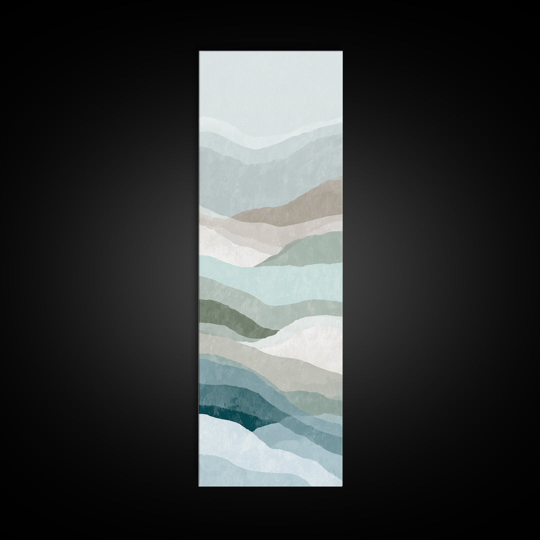 Minimal Smile Curve Abstract Canvas Print, Dental Office Art, Office Decor, Abstract Art, Calm, Art Print, Room Decor, DOA-1x3-65