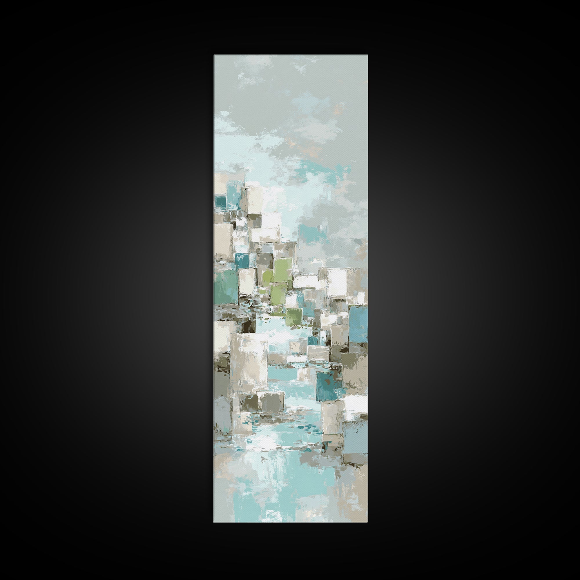 Clean Geometric Art Canvas Print, Dental Office Art, Luxury Decor, Office Decor, Abstract Art, Calm, Office Wall Art, DOA-1x3-68