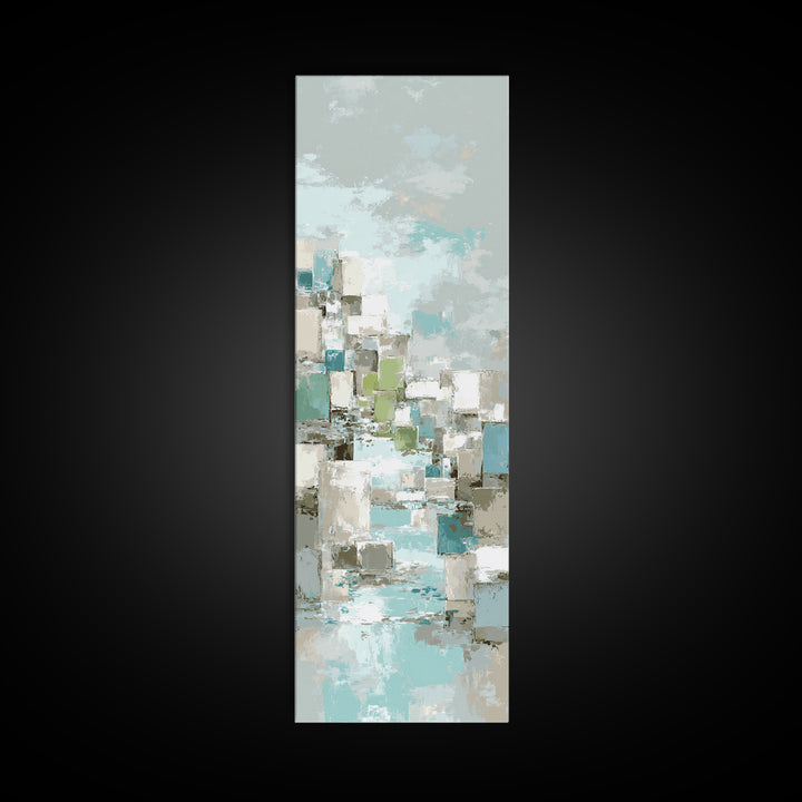 Clean Geometric Art Canvas Print, Dental Office Art, Luxury Decor, Office Decor, Abstract Art, Calm, Office Wall Art, DOA-1x3-68