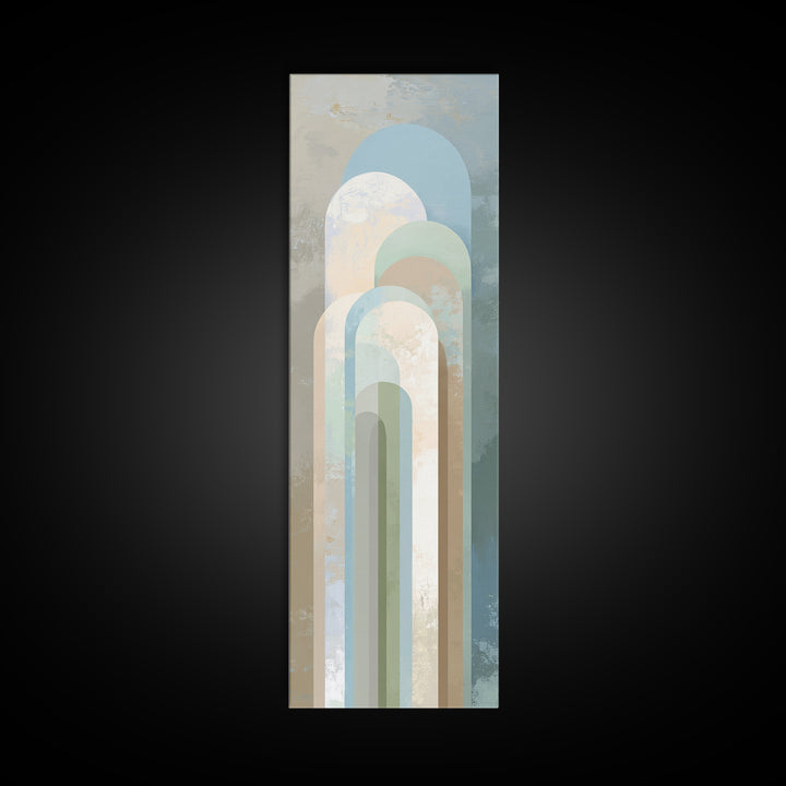 Light Scandinavian Abstract Arches Canvas Print, Dental Office Art, Science Art, Office Decor, Fine Art, Calm, Boho Decor, DOA-1x3-77
