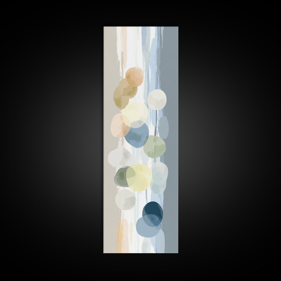 Simple Rainbow Pastel Shapes for Children Canvas Print, Dental Office Art, Dental Decor, Office Decor, Abstract Art, Calm, DOA-1x3-9