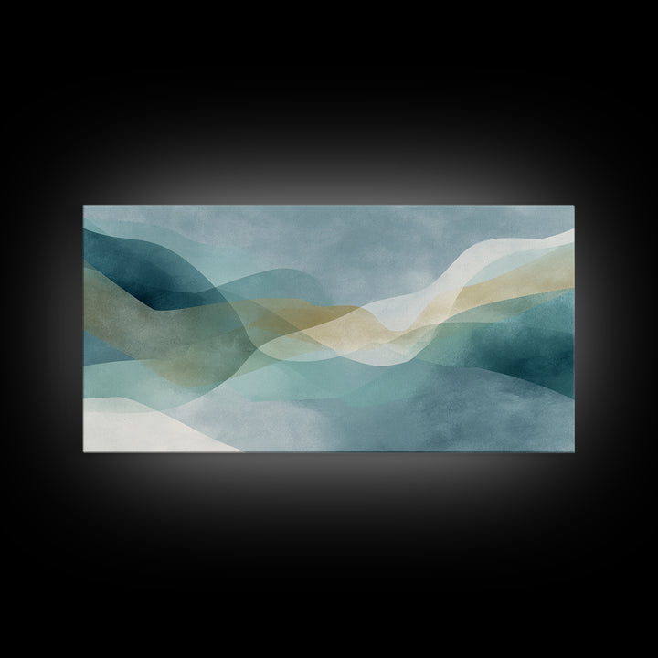 Minimal Smile Curve Abstract Framed Canvas Print, Dental Office Art, Neutral Decor, Office Decor, Fine Art, Calm, Wall Art, DOA-2x1-1