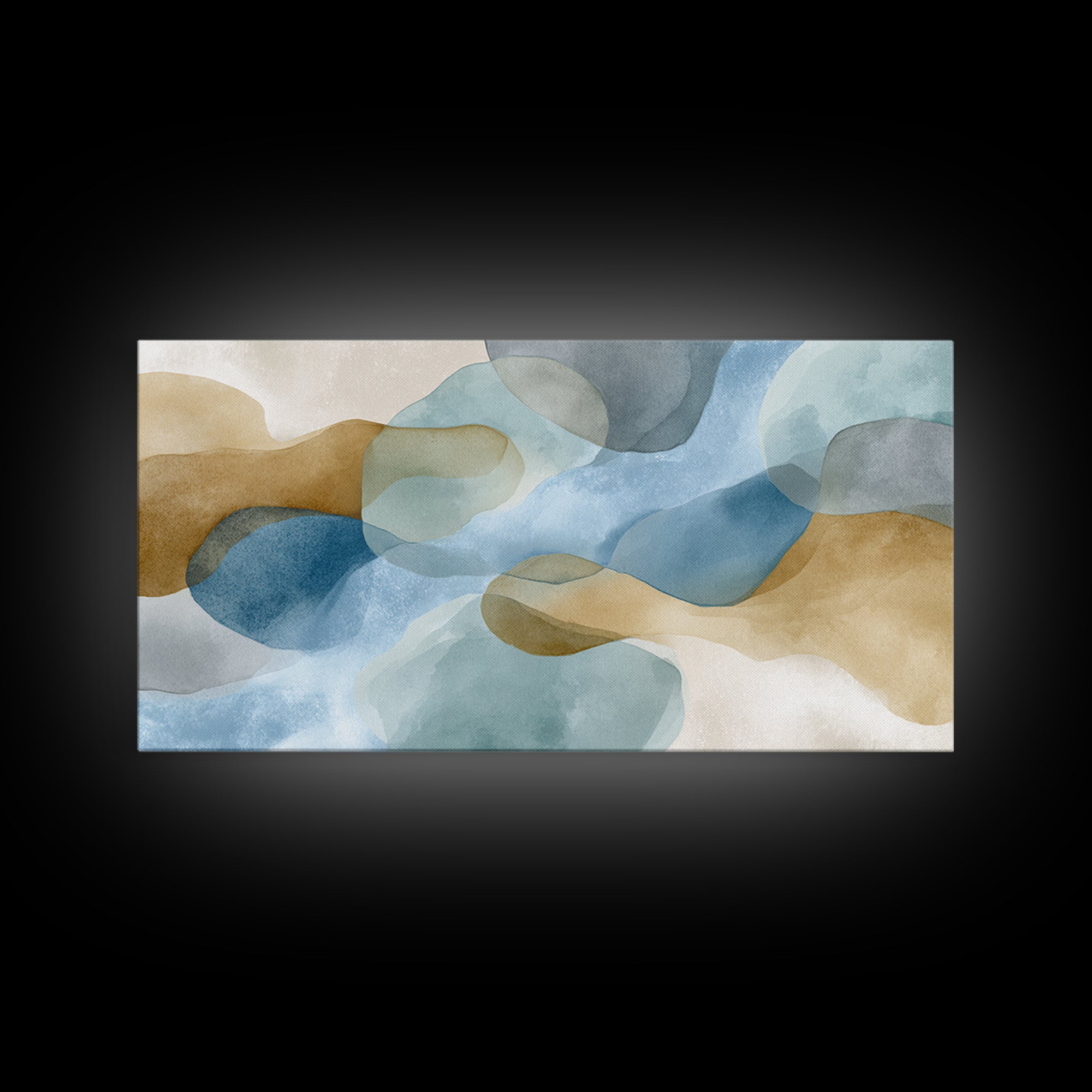 Minimal Smile Curve Abstract Framed Canvas Print, Dental Office Art, Neutral Decor, Office Decor, Fine Art, Calm, Wall Art, DOA-2x1-25