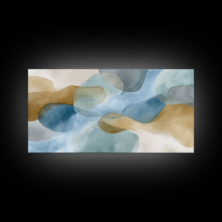 Minimal Smile Curve Abstract Framed Canvas Print, Dental Office Art, Neutral Decor, Office Decor, Fine Art, Calm, Wall Art, DOA-2x1-25