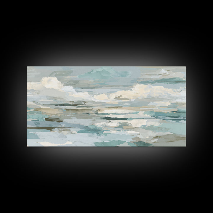 Clean Geometric Art Framed Canvas Print, Dental Office Art, Office Decor, Abstract Art, Calm, Room Decor Aesthetic, DOA-2x1-28