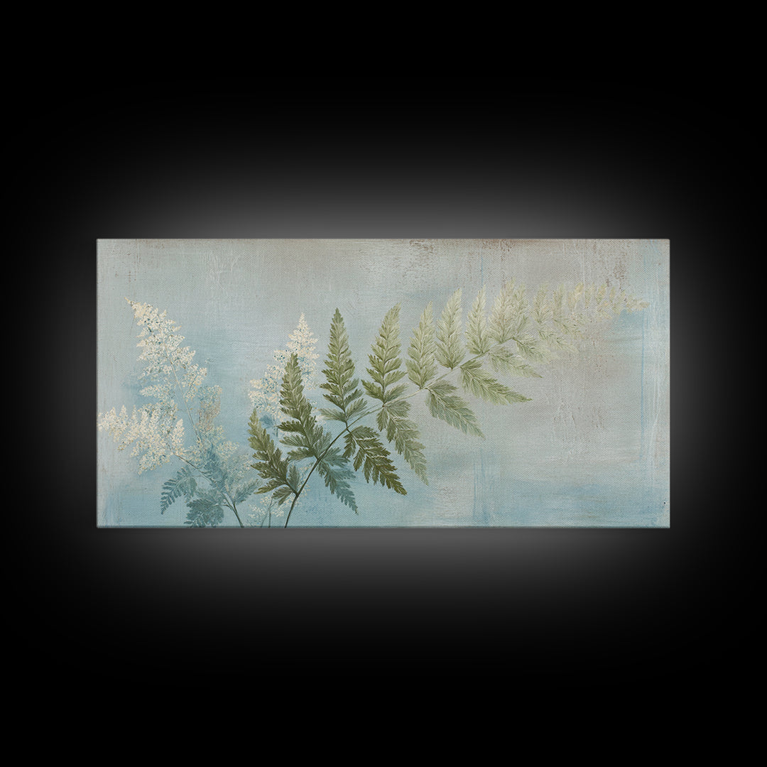Botanical Fern Study Canvas Print, Dental Office Art, Minimalist Decor, Office Decor, Fine Art, Calm, Motivational Poster, DOA-2x1-39