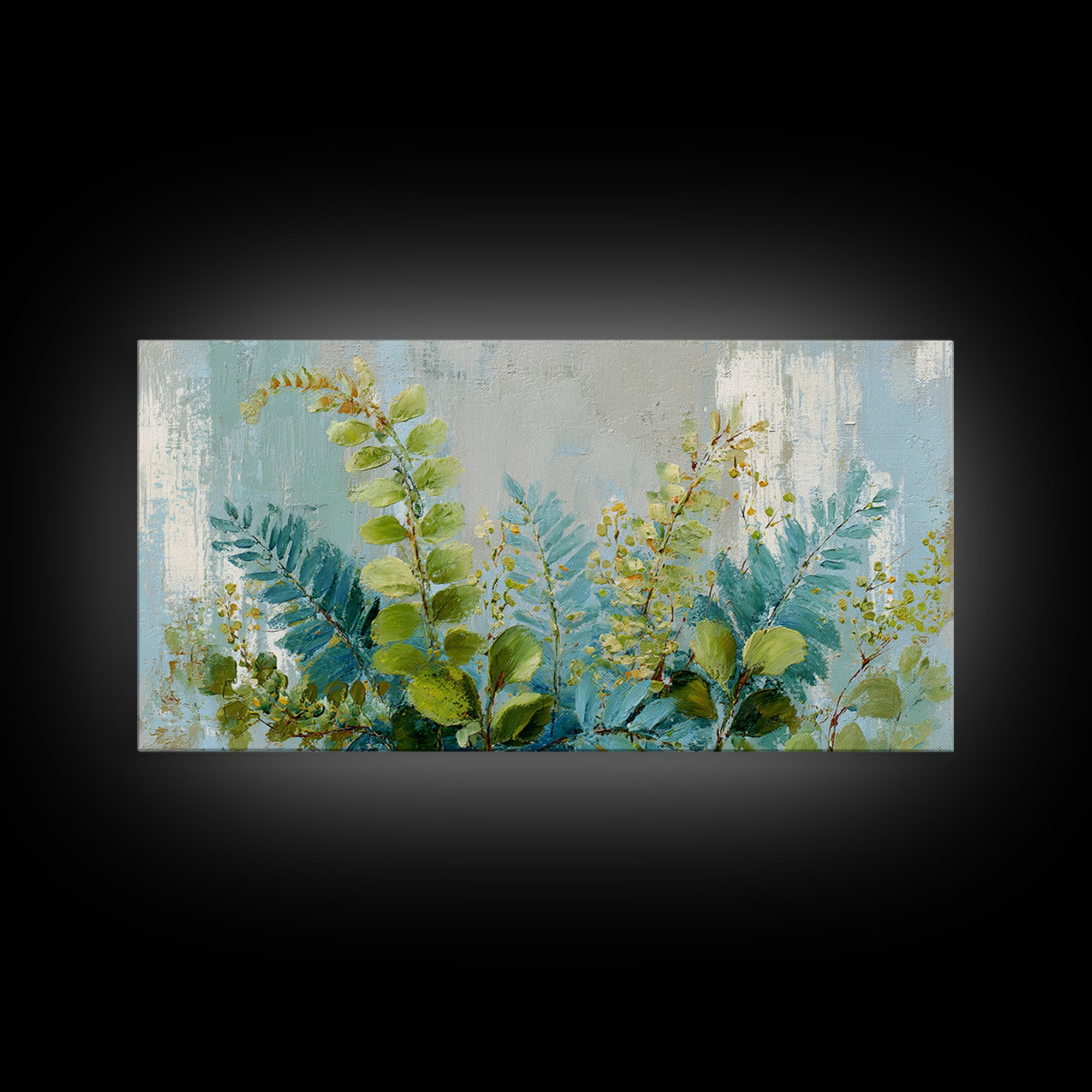 Botanical Fern Study Canvas Print, Dental Office Art, Dental, Office Decor, Watercolor Art, Calm, Tooth Art, Dentistry Art, DOA-2x1-63