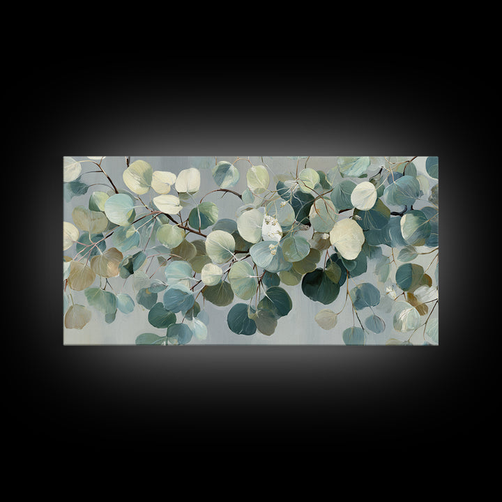 Soft Botanical Eucalyptus Print for Clean Atmosphere Canvas Print, Dental Office Art, Medical Office Decor, Office Decor, Calm, DOA-2x1-71