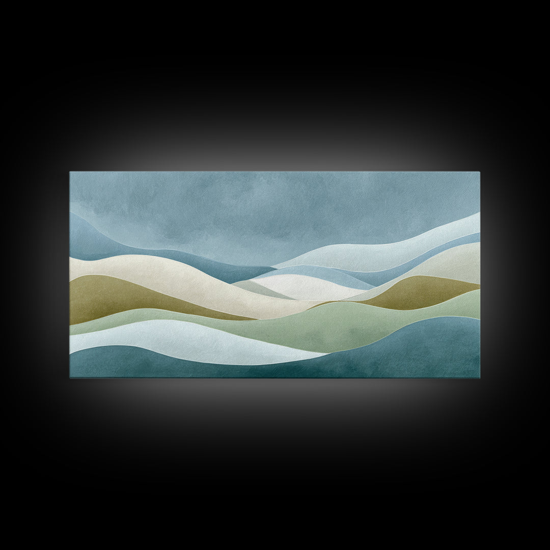 Minimal Smile Curve Abstract Canvas Print, Dental Office Art, Luxury Decor, Office Decor, Abstract Art, Calm, Office Wall Art, DOA-2x1-73