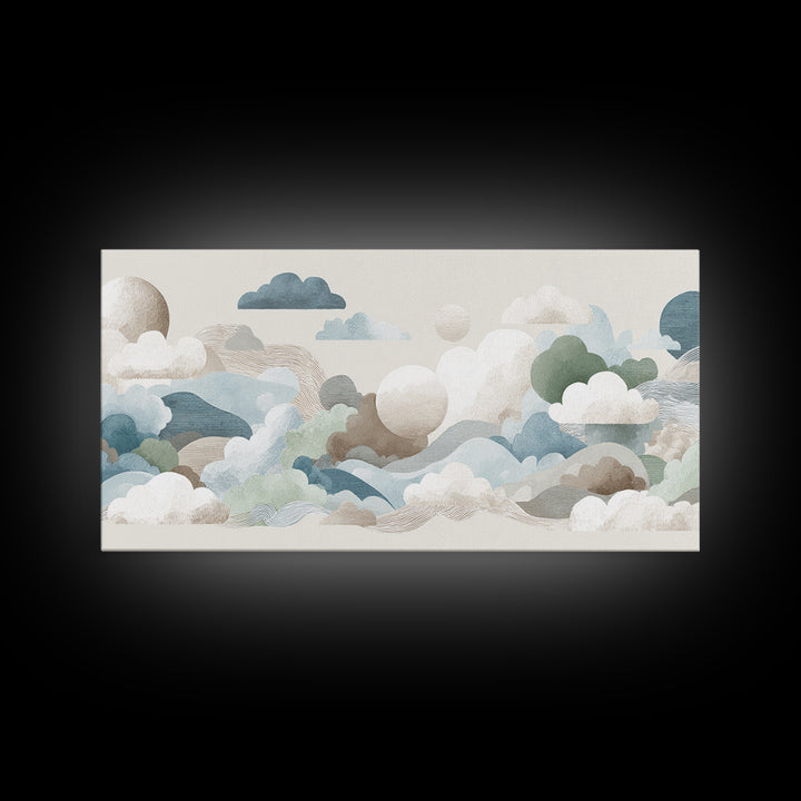 Playful Tooth Shaped Character Canvas Print, Dental Office Art, Art Print, Office Decor, Abstract Art, Calm, Unique Wall Art, DOA-2x1-74