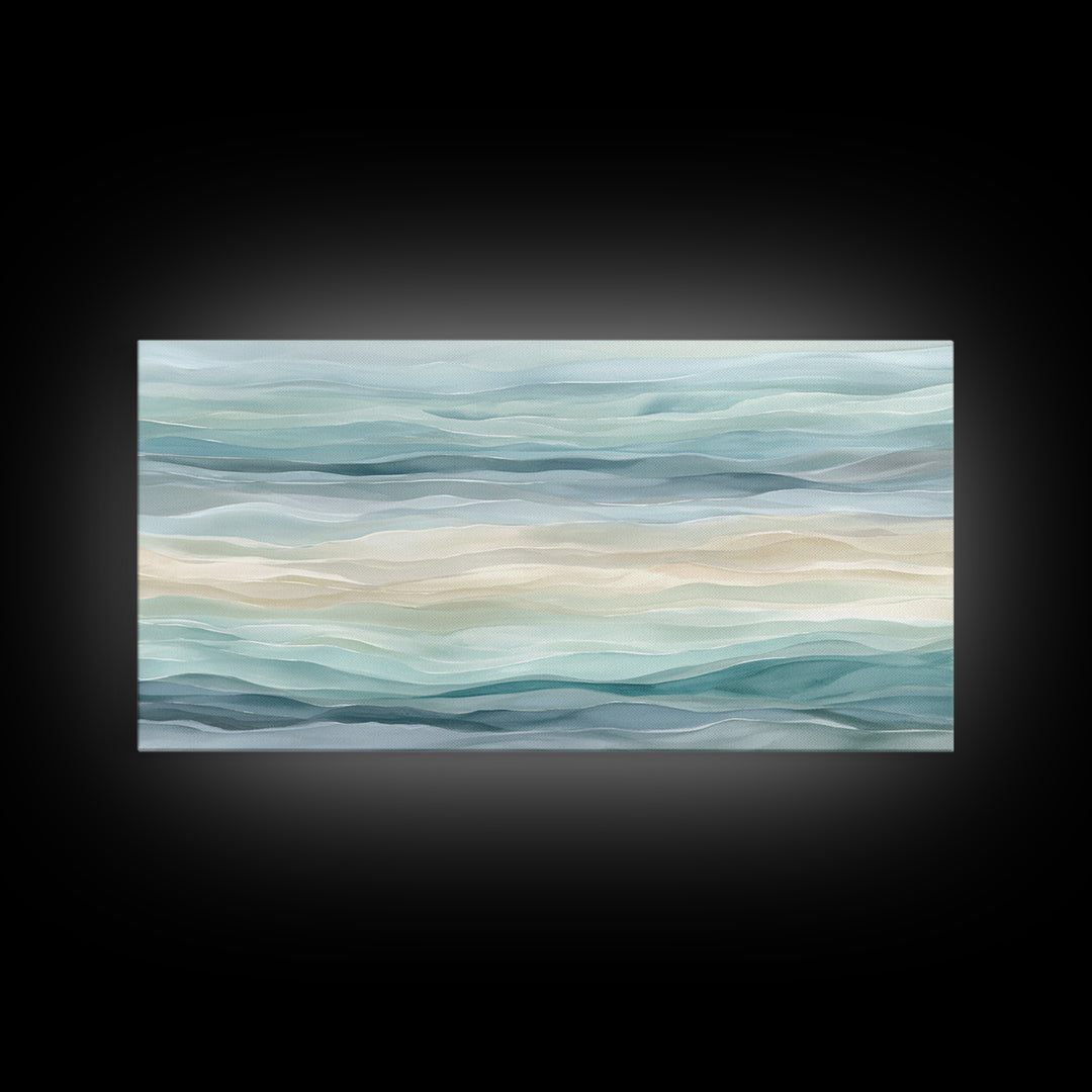 Abstract Water Ripple Pattern Framed Canvas Print, Dental Office Art, Room Decor, Office Decor, Abstract Art, Calm, DOA-2x1-81