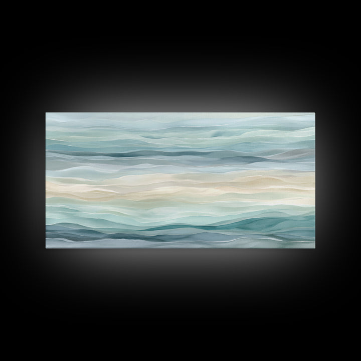 Abstract Water Ripple Pattern Framed Canvas Print, Dental Office Art, Room Decor, Office Decor, Abstract Art, Calm, DOA-2x1-81