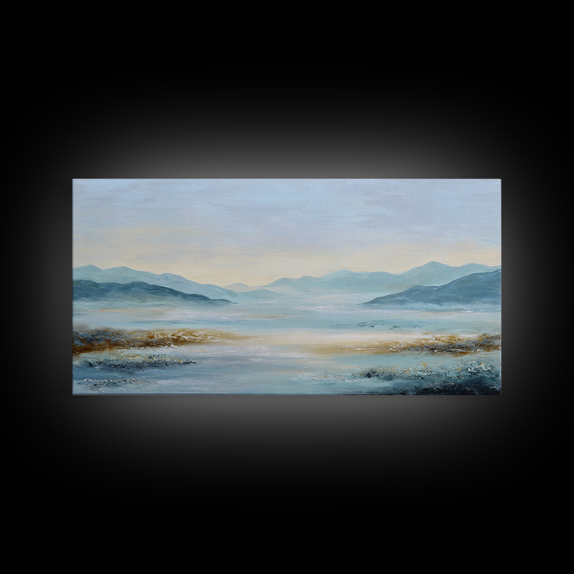 Soft Gradient Sunrise Framed Canvas Print, Dental Office Art, Motivational Poster, Office Decor, Fine Art, Calm, Dentistry Art, DOA-2x1-88