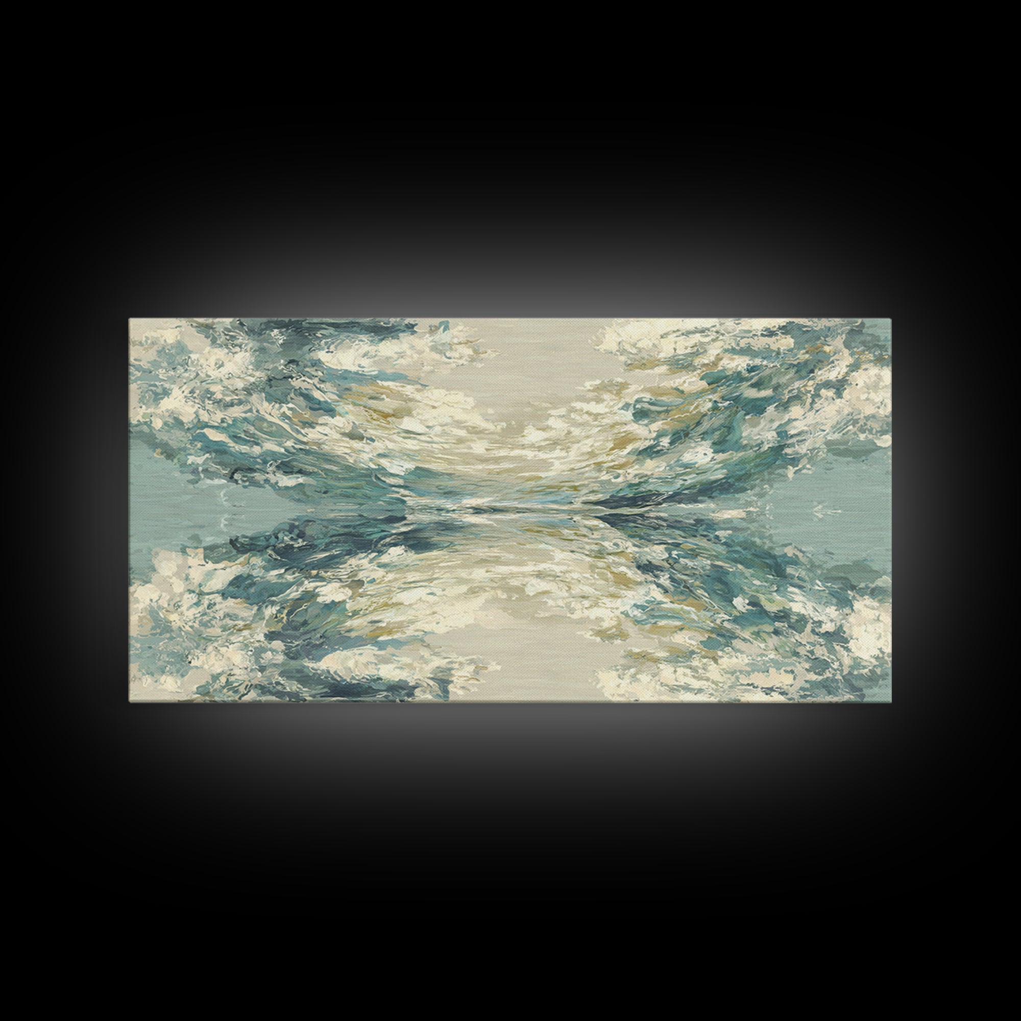 Abstract Water Ripple Pattern Framed Canvas Print, Dental Office Art, Medical Office Art, Office Decor, Abstract Art, Calm, DOA-2x1-9
