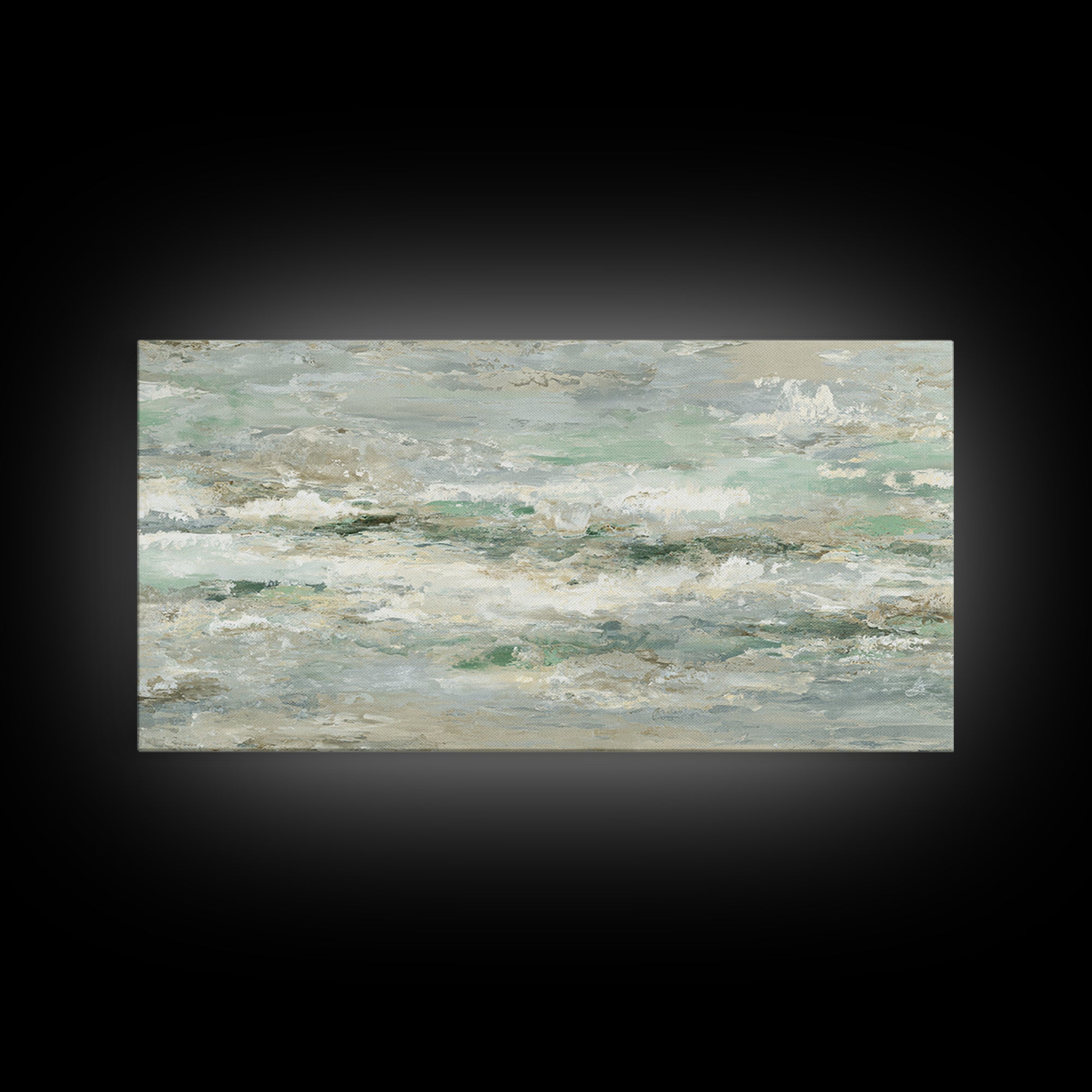 Clean Marble Texture Framed Canvas Print, Dental Office Art, Dental Wall Art, Office Decor, Oil Painting, Calm, DOA-2x1-92