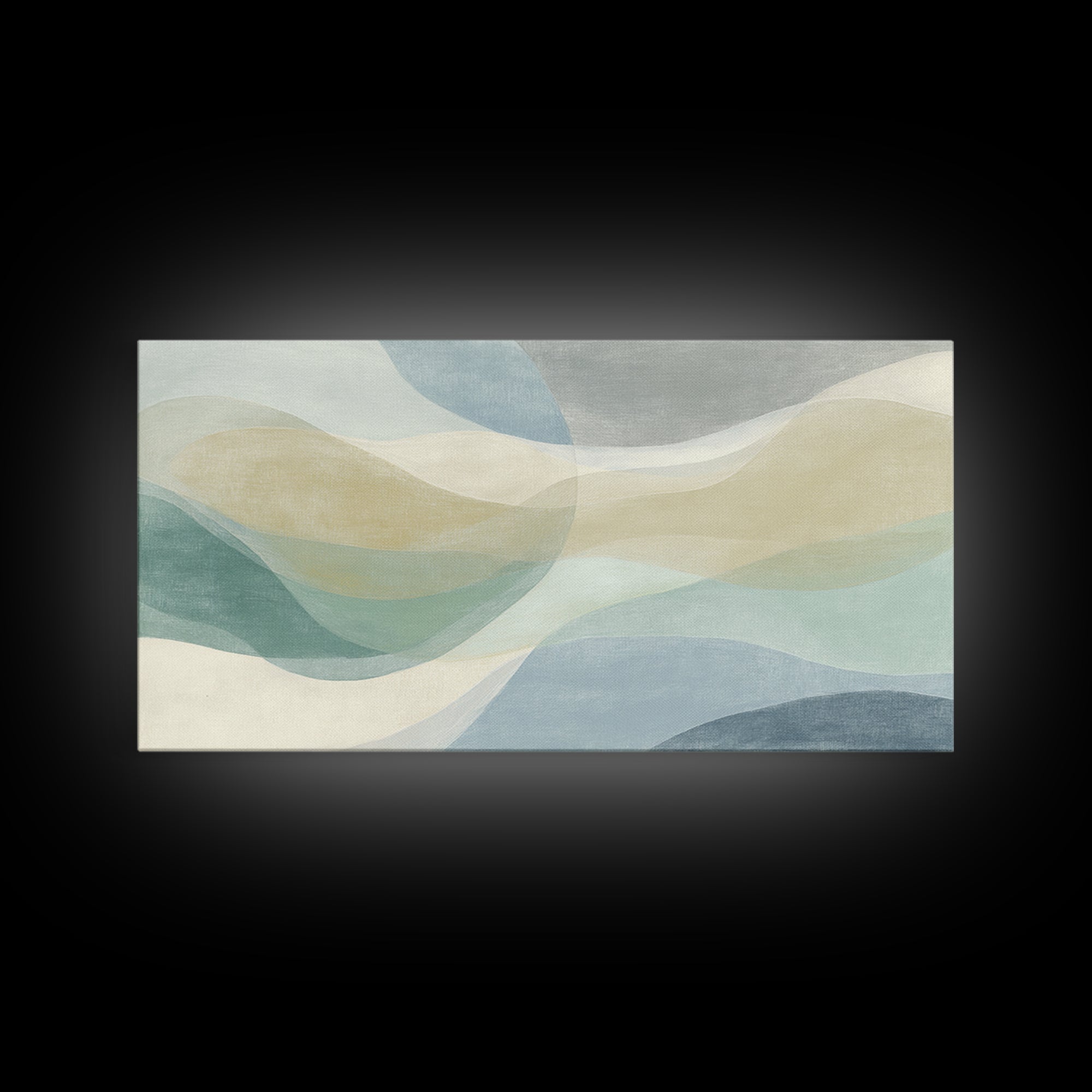 Minimal Smile Curve Abstract Framed Canvas Print, Dental Office Art, Contemporary Art, Office Decor, Abstract Art, Calm, DOA-2x1-97
