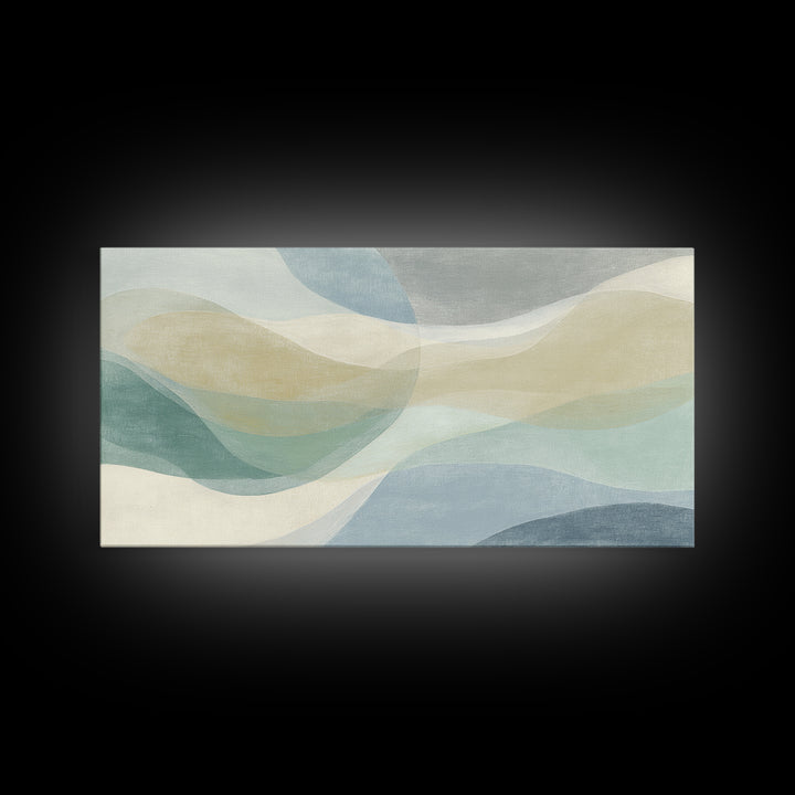Minimal Smile Curve Abstract Framed Canvas Print, Dental Office Art, Contemporary Art, Office Decor, Abstract Art, Calm, DOA-2x1-97
