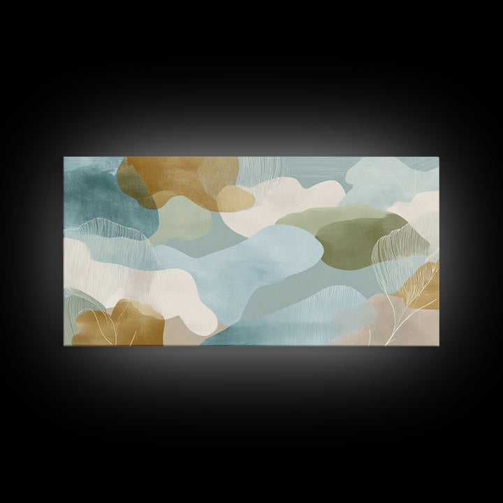 Playful Tooth Shaped Character Canvas Print, Dental Office Art, Art Print, Office Decor, Abstract Art, Calm, Unique Wall Art, DOA-2x1-98