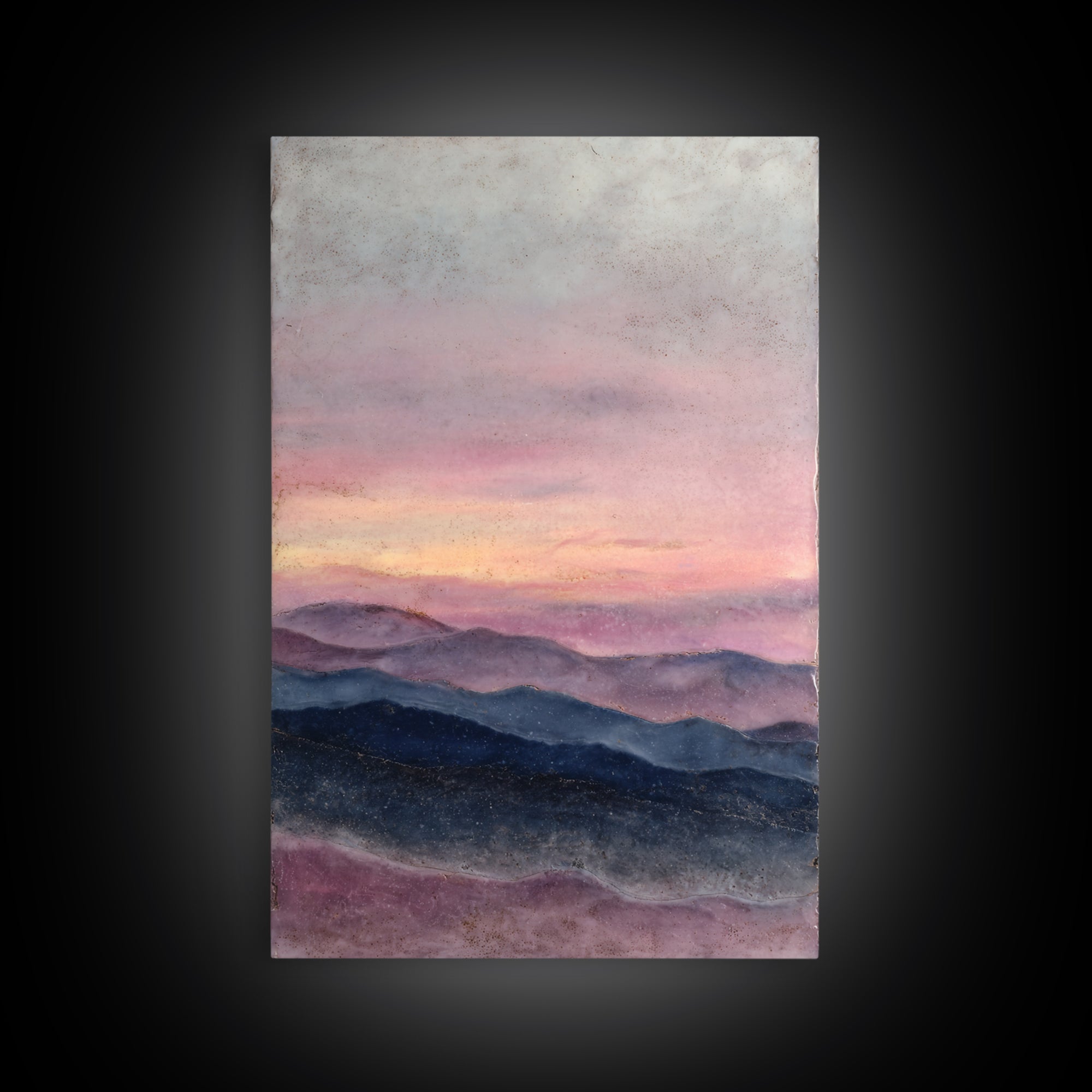 Soft Gradient Sunrise Framed Canvas Print, Dental Office Art, Dental Assistant, Office Decor, Fine Art, Calm, Gallery Decor, DOA-2x3-100