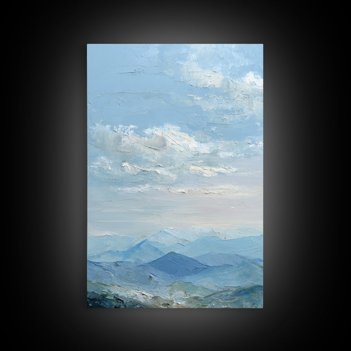 Gentle Mountain Landscape Framed Canvas Print, Dental Office Art, Dentist Art, Office Decor, Fine Art, Calm, Luxury Decor, DOA-2x3-12